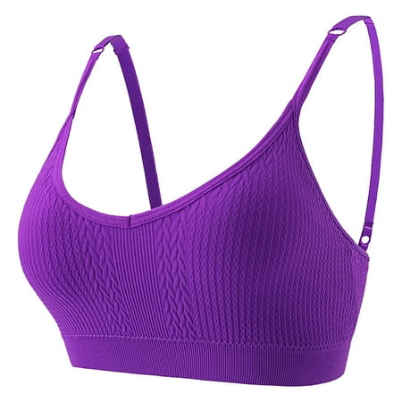 Oplxuo Sports Bras for Women Sexy Adjustable Spaghetti Strap Crop Tank Top Backless Summer Workout Yoga Bra
