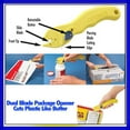 thumbnail image 4 of Plastic Openex Universal Knife Bag Box Dual Blade X Opener Package Slide Tool  !, 4 of 5