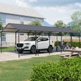 thumbnail image 1 of Outdoor Carport, 13*26.5 FT Carport, Heavy Duty Carport Canopy with Galvanized Steel Roof and Frame, Metal Carport Large Garage for Driveway Car, Truck, 1 of 16