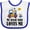 White and Royal, variant on Inktastic Farmer Cow My Great Aunt Loves Me Boys or Girls Baby Bib