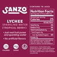 thumbnail image 2 of Sanzo Lychee Tropical Berry Sparkling Water, No Artificial Flavors, 12 fl oz, 12 Pack Cans, 2 of 6