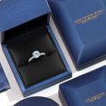 thumbnail image 5 of Gem Stone King 10K White Gold Sky Blue Topaz and Lab Grown Diamond Engagement Ring for Women | 2.70 Cttw | Round 8MM | Gemstone November Birthstone | Size 5, 5 of 6