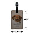 thumbnail image 5 of Red Smooth Dachshund Wiener Dog Breed Rectangle Leather Luggage Card Suitcase Carry-On ID Tag, 5 of 8