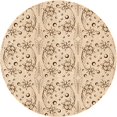 thumbnail image 1 of Ahgly Company Machine Washable Indoor Round Transitional Bronze Brown Area Rugs, 3' Round, 1 of 7
