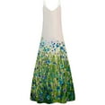 thumbnail image 3 of zanvin Robe Longue Maxi Sans Manches à Col en V pour Femmes, Décontractée, Grande Taille, à Imprimé Floral, 3 of 5