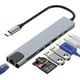 thumbnail image 1 of Adaptador Hub USB Tipo C Multipuertos 8 en 1 Aluminio a 4K HDMI 30Hz USB Tipo C, USB 3.0 y USB 2.0, Lector Tarjeta SD TF Ethernet PD Carga Compatible con PC Laptop Mac Windows, 1 of 7