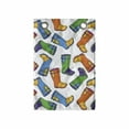 thumbnail image 1 of Cartoon Hanging Pocket Organizer, Colorful Rain Boots Cloudy Weather Autumnal Illustraiton, Printed Polyester Storage Bag with Pockets, 14" x 20", Marigold Sky Blue, 1 of 2