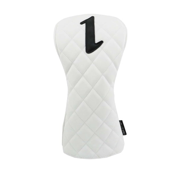 Funda protectora para palos de golf de madera, cuello largo, ligera, impermeable Blanco