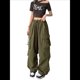 thumbnail image 1 of Pantalones Cargo para Mujer, Pantalones Casuales de Senderismo, Pantalones Holgados Y2K de Cintura Alta con Múltiples Bolsillos Verde XXL, 1 of 9