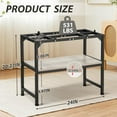 thumbnail image 3 of 10-20 Gallon Fish Tank Stand, Metal Aquarium Stand with Adjustable Non-Slip Foot and Wooden Shelf, Reptile Tank Stand Easy to Assemble for Home Office, Firm and Steady(Tank not Included), 3 of 7
