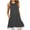 Dark Gray, variant on Womens Dresses Summer Flowy Swing Mini Dress Solid Sun Dresses Round Neck Sleeveless Shift Dress for Lady Lace Trim with Pockets Casual Beach Dress Gray XL