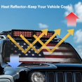 thumbnail image 3 of Yuyamidu America Flag Windshield Sun Shade for Jeep Wrangler JK JKU JL JLU,Window Sun Visor for UV Rays & Heat Protection, 3 of 6