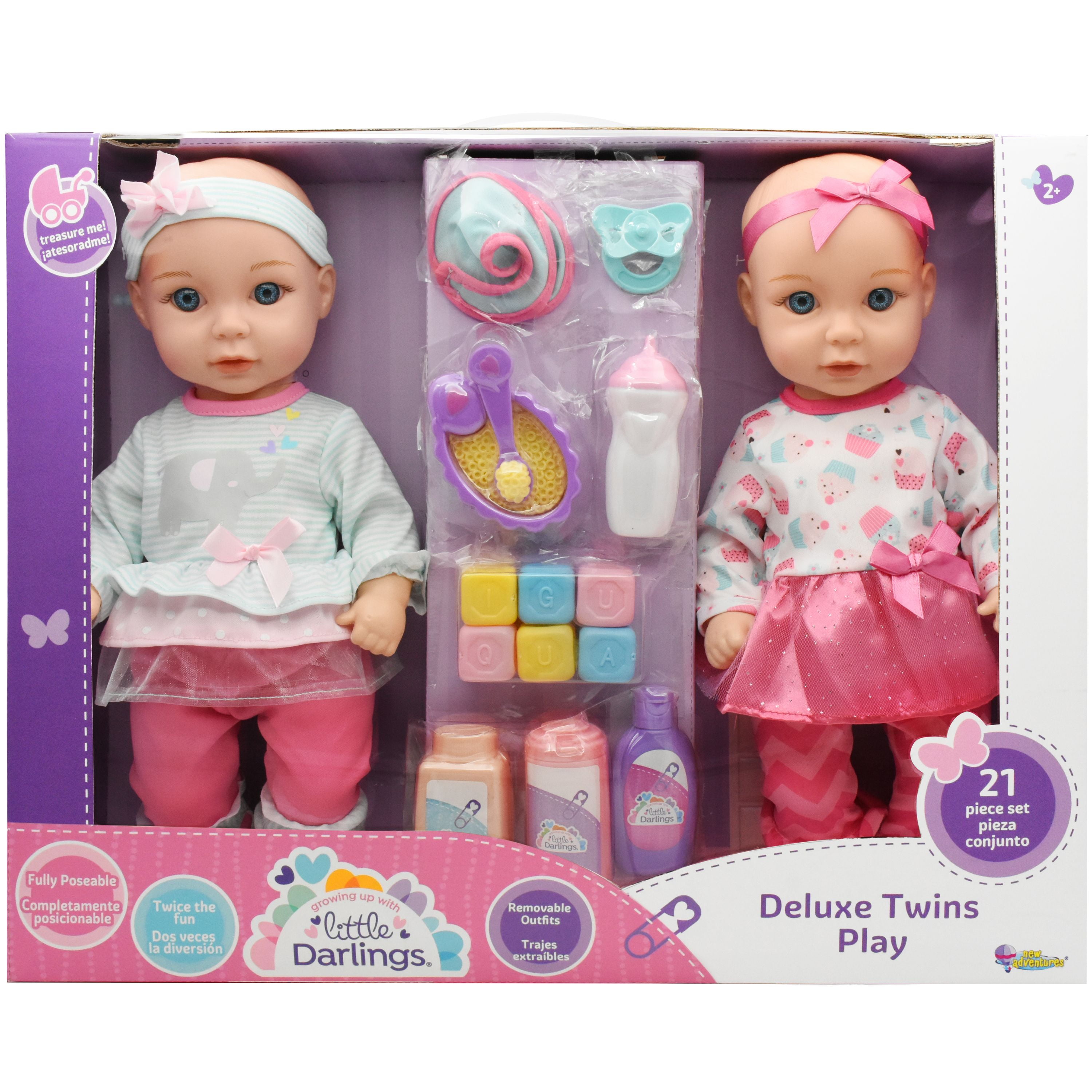 New Adventures - Little Darlings Deluxe Twins Playset - Walmart.com