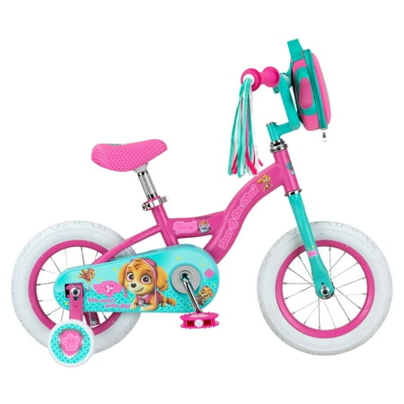Nickelodeon Paw Patrol Skye kids bike, 12-inch weel, training wheels, girls,