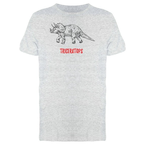 Triceratops Red Caption Tee Men's -Image by Shutterstock