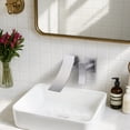 thumbnail image 3 of Wowow Brushed Nickel Single Handle Wall Mounted Bathroom Faucet Rough in Valve Included, 3 of 8