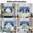 thumbnail image 6 of Navy Blue White Gradient Swag Curtain Valance for Windows, Abstract Ombre Texture Modern Art Window Treatments Short Swag Topper for Kitchen Windows Bathroom Bedroom, 36"x63", 6 of 8