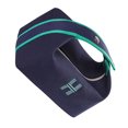 thumbnail image 4 of Bolsa de maquillaje portátil, impermeable, de lona suave, de gran capacidad, con asa para viajes al aire libre, color azul., 4 of 12