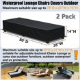 thumbnail image 2 of Fundas para Sillones de Patio GoldenRaindrop Impermeables Paquete de 2, 2 of 7