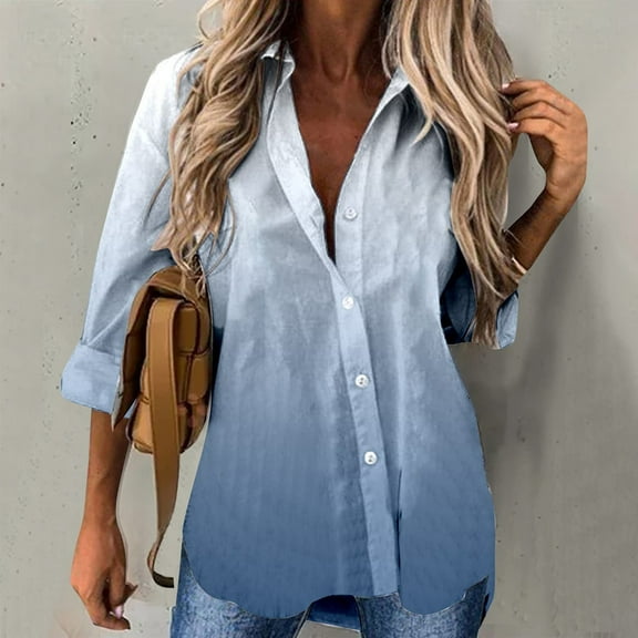 Idoravan Cardigans for Women Spring Women Printed Long Sleeve Tank Career Bloues Cardigan Tops