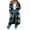 Green, variant on Womens Plaid Jacket Long Coats with Zipper Lightweight Peacoat Size S-XXL
