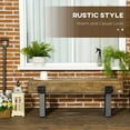 thumbnail image 4 of YYAo Garden Bench with Metal Legs, Rustic Wood Effect Concrete Entryway Bench, End of Bed Bench, Natural and Black, 4 of 8