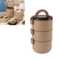 thumbnail image 1 of Portable Insulated Food Lunch Container Set, Stainless Steel Thermal Bento Lunch Box For Adults Kids, Microwavable Stackable Lunch Box Containers, 1 of 8