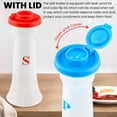 thumbnail image 3 of Plastic Salt And Pepper Shakers With Lids,Salt Shaker Set,Picnic Salt For Restaurant Kitchen Camping Outdoor (2PCS, Red), 3 of 7