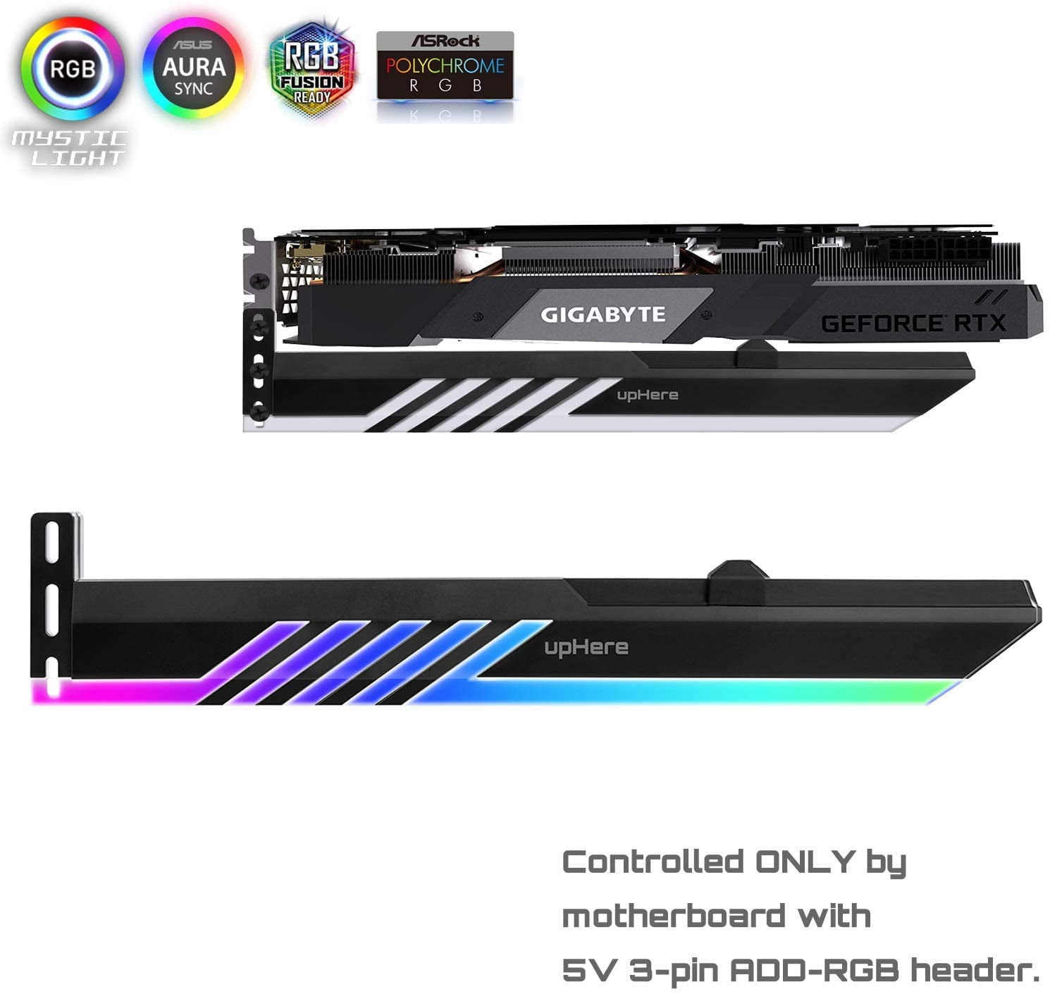 upHere 5V 3PINAddressable RGB Graphics Card GPU Brace Support Video