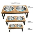 thumbnail image 3 of Indipets 90047 1 Pint Contemporary Wooden Elevated Feeded, Stainless Steel, 3 of 4