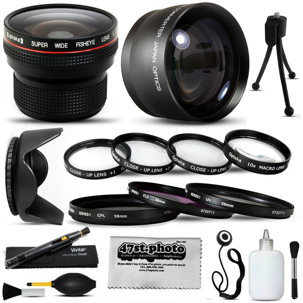 15 Piece Macro Fisheye Telephoto Lens Filters Set includes 3 Piece Filter Kit + 4 Piece Close UP