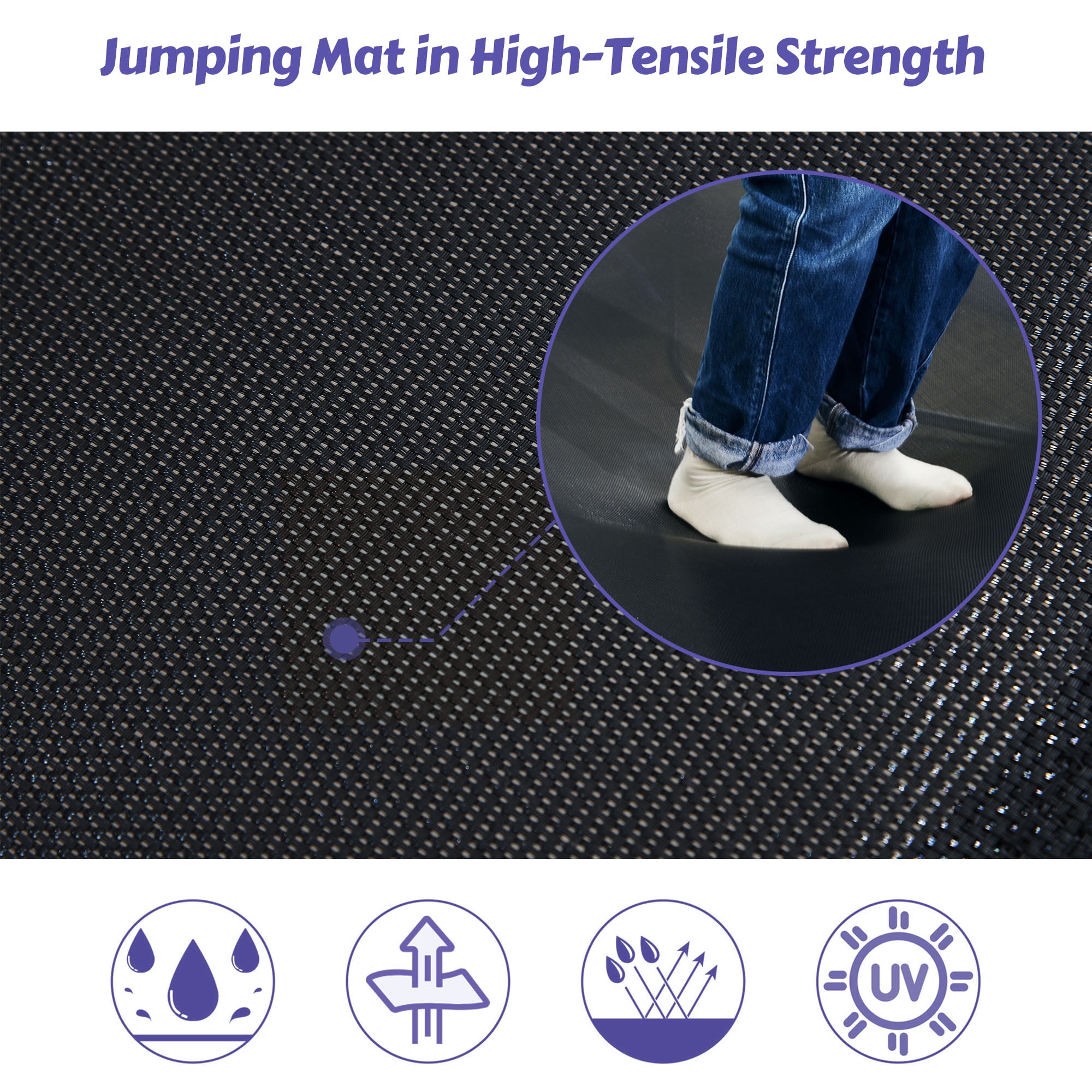 Kadyn 7FT Jumping Toddler Trampoline with Slide and Ladder, Kids Outdoor Trampoline with Safety Enclosure Net, Purple Kadyn 7FT Jumping Toddler Trampoline with Slide and Ladder, Kids Outdoor Trampoline with Safety Enclosure Net, Purple