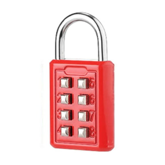 Black 10-Button Combination Padlock, Hardened Steel Shackle for Gym Lockers, Toolboxes, Fences, Backpacks, Doors