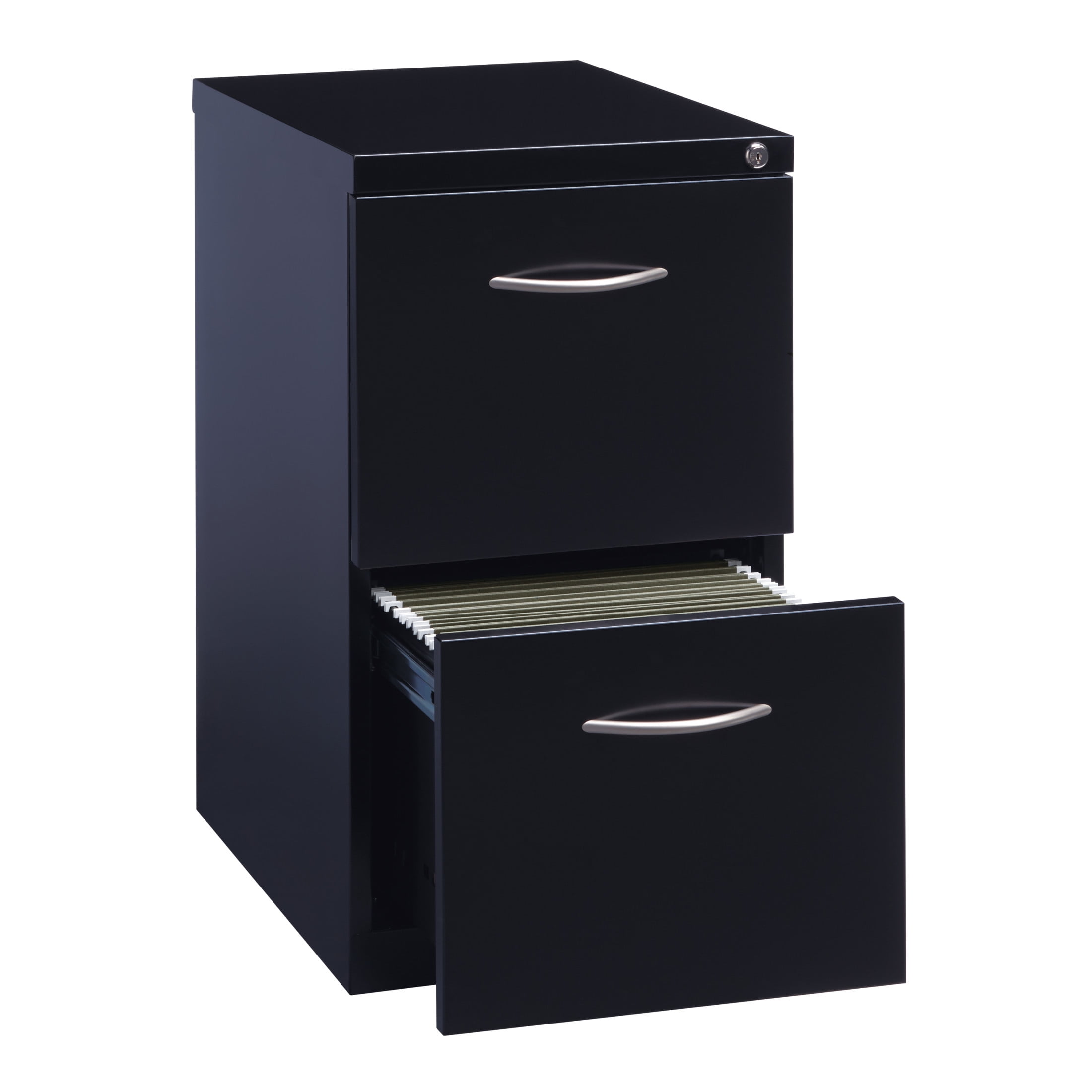 Hirsh 23" Deep Mobile Pedestal File Cabinet 2 Drawer File-File, Letter Width, Black