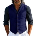 thumbnail image 2 of Men's Tweed Suit Vintage Single Breasted Vest Herringbone Wool Prom Waistcoat Groomsmen, 2 of 7