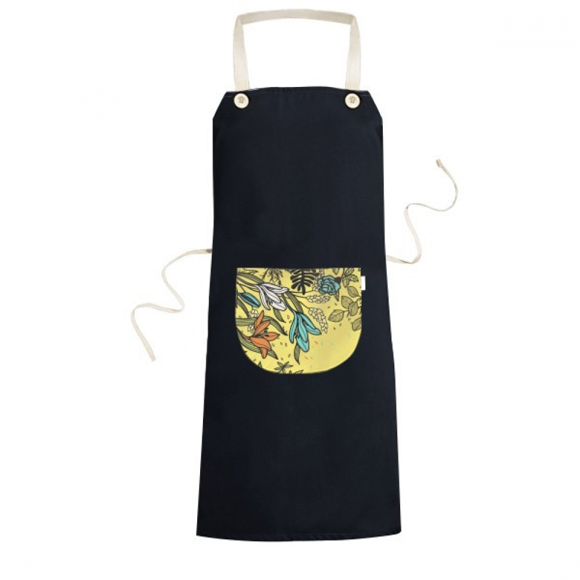 Modern Art Lily Flowers s Drawing Apron Bib Sarong Cooking Baking Kitchen Pocket Pinafore