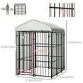 thumbnail image 3 of PawHut Chenil Couvert pour Chiens Moyens, Grands, Noir, 3 of 10