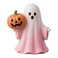 thumbnail image 2 of Pink Ghost Halloween Decor Indoor,Cute Resin Pumpkin Pink Ghost Decor Figurine,Halloween Miniature Figurine Party Centerpiece Unique Gift Idea (B), 2 of 6