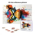 thumbnail image 6 of 1000 PCS Angry Monkey Graffiti 1000 Piece Vibrant Jigsaw Puzzle,Wonderful Imagination,Enjoy The Puzzle Solving Process,Funny Animal Graffiti Wooden Stress Relieving Puzzle,Brain Challenge, 6 of 6