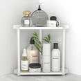 thumbnail image 1 of Organizador de encimera de baño FLE Corner, 2 niveles, acero blanco, 1 of 6