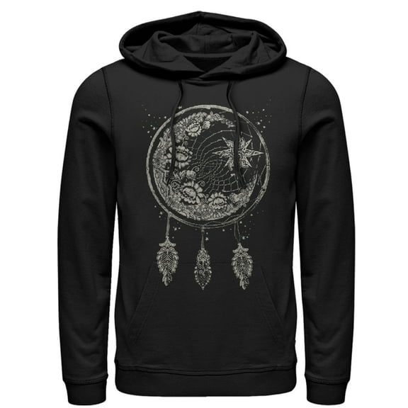 Men's Lost Gods Moon Dream Catcher  Pull Over Hoodie Black Small