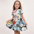 thumbnail image 1 of Nouvel Été Kuromi & Hello Kitty Robe Print Parti Robes Enfants Filles Cadeaux d'Anniversaire Enfants Robe Fille Vêtements de Mode FGS, 1 of 7
