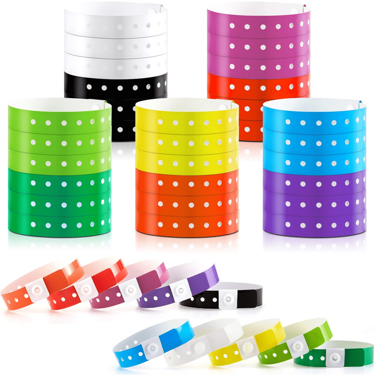 Lot De 50 Bracelets D'Identification Bleus Réglables - Bracelets Vierges Pour Événements, Hôpitaux Et Activités