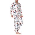 thumbnail image 2 of Sikiie Tulips Flowers Mens Pajama Set, Soft Warm Long Sleeve Sleepwear, Cozy Button-Down Pjs for Men-Medium, 2 of 7