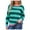 Z2-Green, variant on Women's Checkered Color Block Oversized Sweater Plaid Crew Neck Drop Shoulder Pullovers (Orange, L)