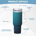 thumbnail image 5 of Rateoe Blue and Teal Gradient Printed 40OZ Ice Bully With Handle - Stainless Steel Travel Cup Portable for Hot & Cold Drinks, Travel, Gym, Home, and Outdoor Activities, 5 of 8