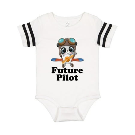

Inktastic Boys Future Pilot Panda Gift Baby Boy Bodysuit