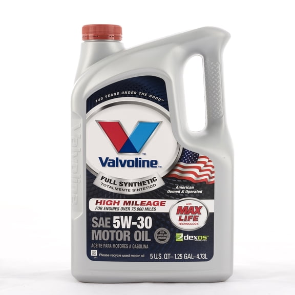 Valvoline Full Synthetic with MaxLife Technology 5W-30 Motor Oil, 5 Quarts