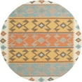 thumbnail image 1 of Ahgly Company Indoor Round Contemporary Bronze Brown Southwestern Area Rugs, 7' Round, 1 of 6
