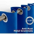 thumbnail image 2 of Ample Decor 2 Panel 46 x 63 inch 100% Polyester Blackout Curtains, Noise Reducing - Royal Blue, 2 of 6